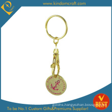 High Quality Golden Shopping Cart Trolley Coin in Enamel